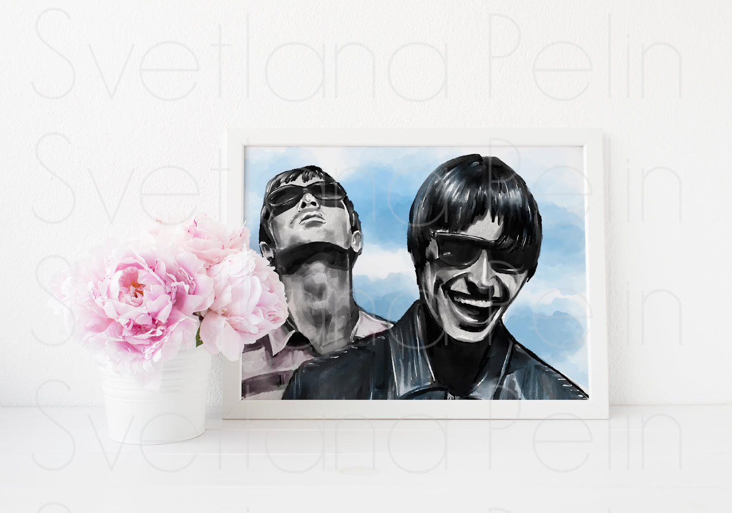 Liam, Noel Gallagher, Oasis, ART PRINT Signed by Artist