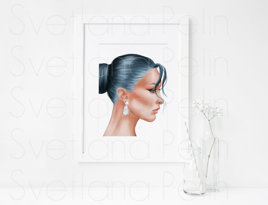 Bella Hadid, ART PRINT Signed by Artist