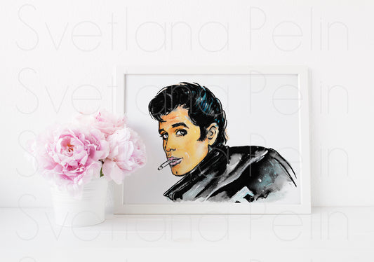 John Travolta, ART PRINT Signed by Artist