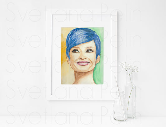 Audrey Hepburn, ART PRINT Signed by Artist