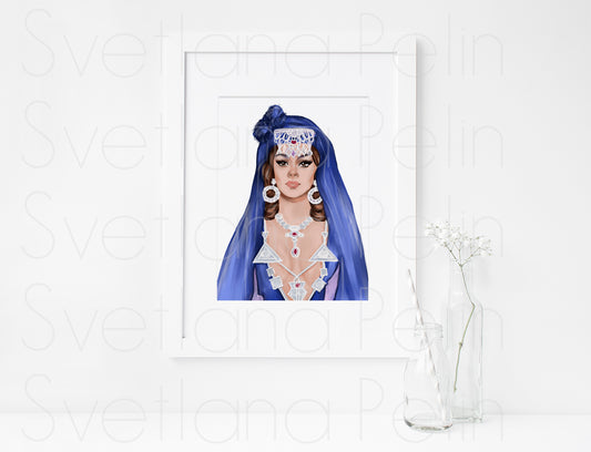 Gina Lollobrigida, Solomon and Sheba, ART PRINT Signed by Artist
