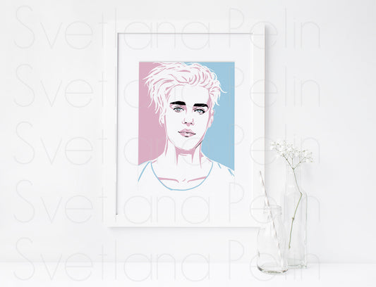Justin Bieber, ART PRINT Signed by Artist