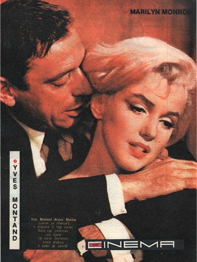 Marilyn Monroe,  Yves Montand, Romanian magazine, Cover, DIGITAL LISTING, Instant Download