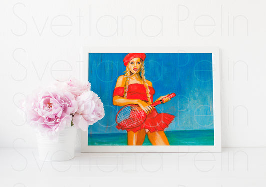 Anna Kournikova, ART PRINT Signed by Artist