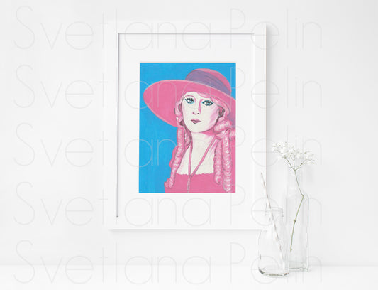 Mary Pickford, ORIGINAL Acrylic Painting, Artwork by Svetlana Pelin