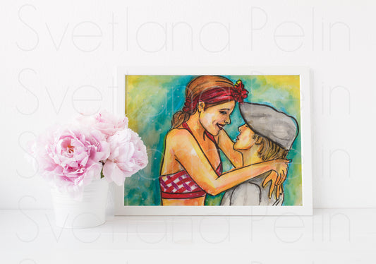 Rachel McAdams, Ryan Gosling, The Notebook, ART PRINT Signed by Artist