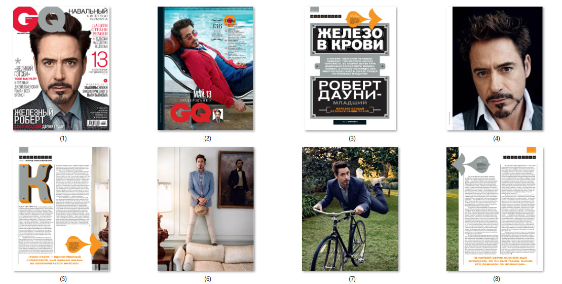 Robert Downey Jr , Russian magazine, Cover, DIGITAL LISTING, Instant Download