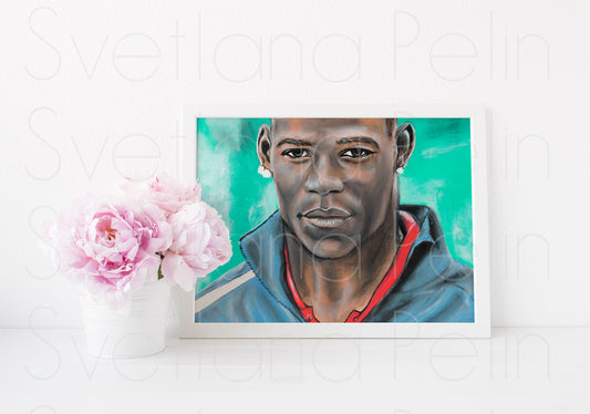 Mario Balotelli, ART PRINT Signed by Artist