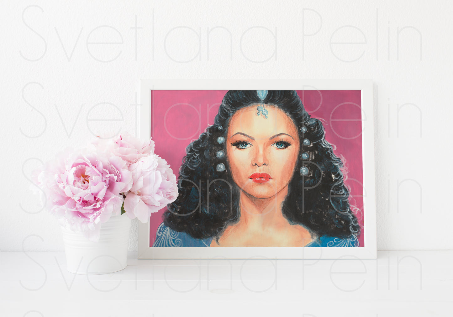 Gene Tierney, Zia, Sundown, ORIGINAL Oil Painting, Artwork by Svetlana Pelin