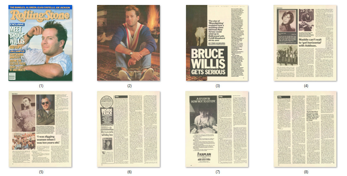 Bruce Willis, Cybill Shepherd, ENG magazine, Cover, DIGITAL LISTING, Instant Download