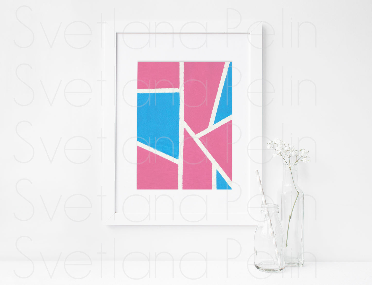 Emotion Series: Inner Structure, Abstract Acrylic Painting, ART PRINT Signed by Artist