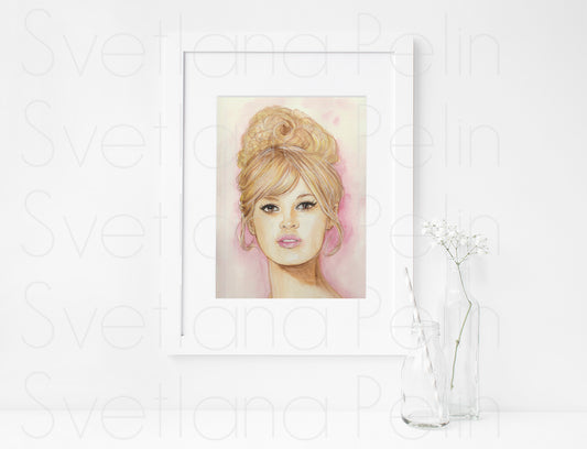 Brigitte Bardot, ART PRINT Signed by Artist