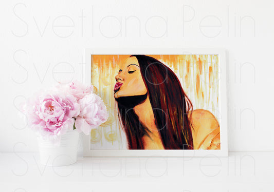 Angelina Jolie, ART PRINT Signed by Artist