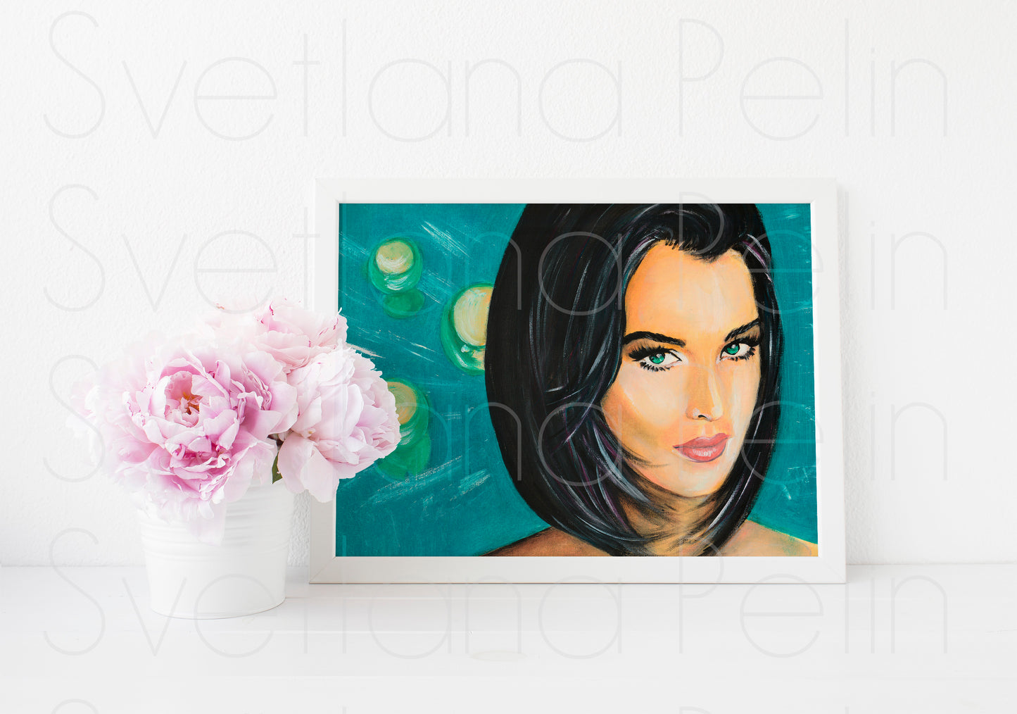 Brooke Shields, ORIGINAL Oil Painting, Artwork by Svetlana Pelin
