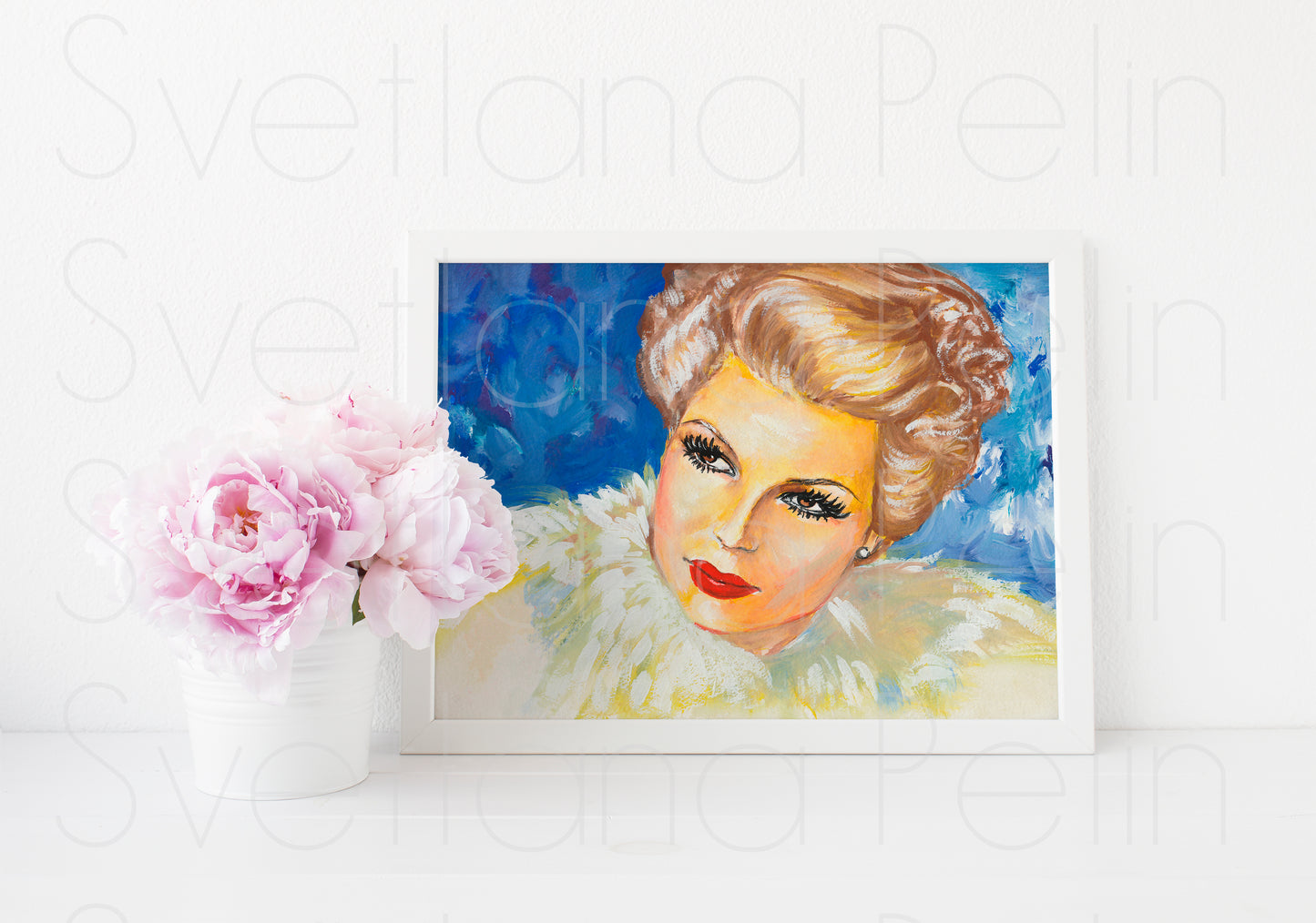 Rita Hayworth, ART PRINT Signed by Artist