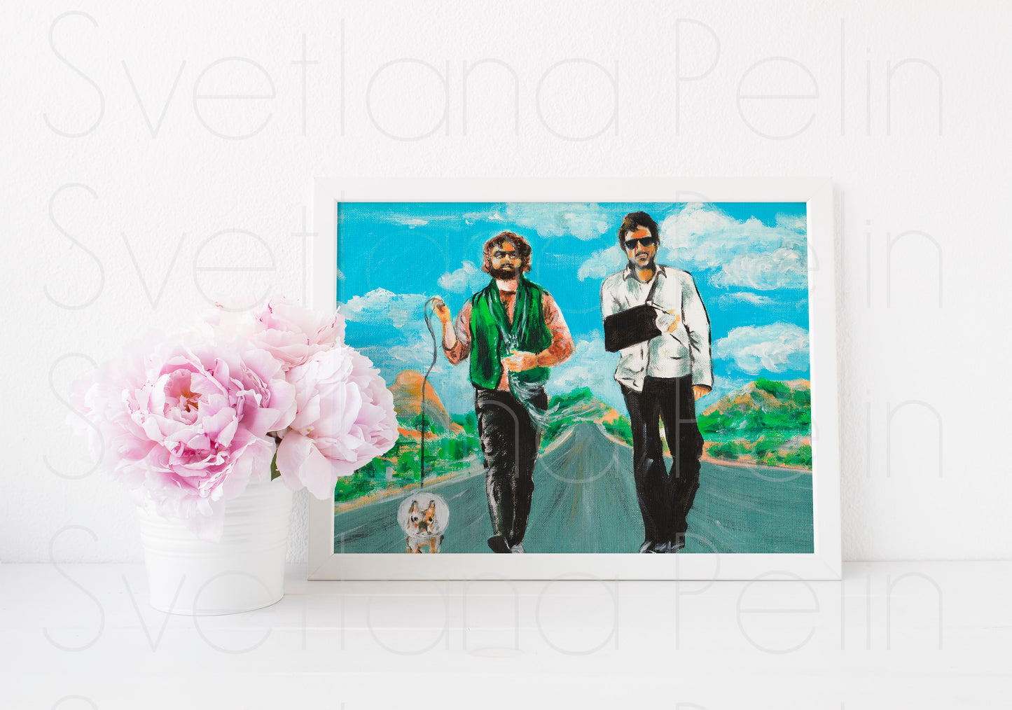 Robert Downey Jr., Zach Galifianakis, ART PRINT Signed by Artist