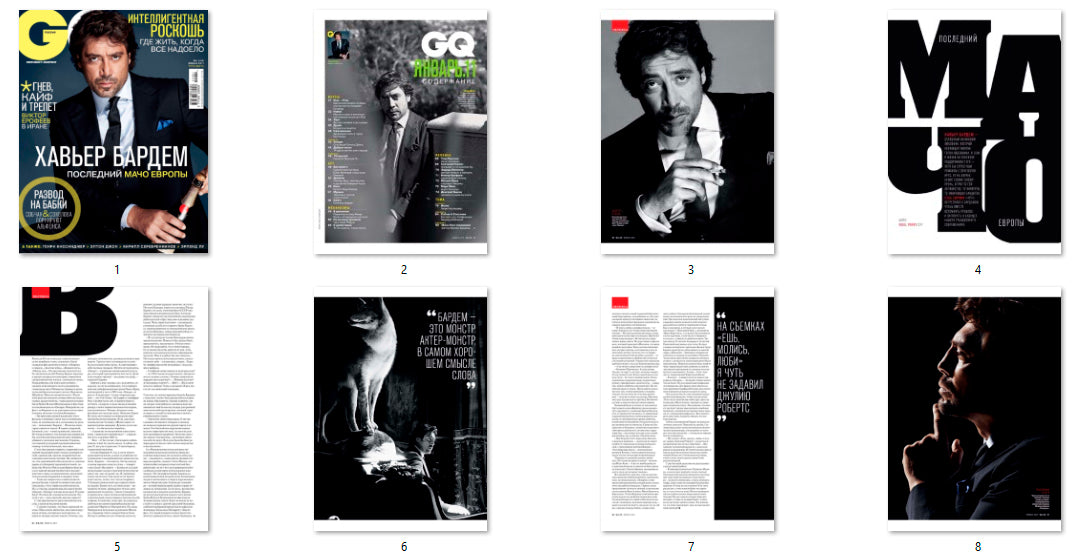 Javier Bardem, Russian magazine, Cover, DIGITAL LISTING, Instant Download