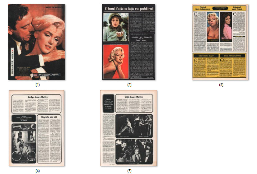 Marilyn Monroe,  Yves Montand, Romanian magazine, Cover, DIGITAL LISTING, Instant Download