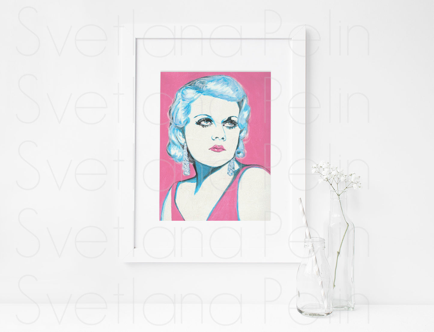 Jean Harlow, ART PRINT Signed by Artist