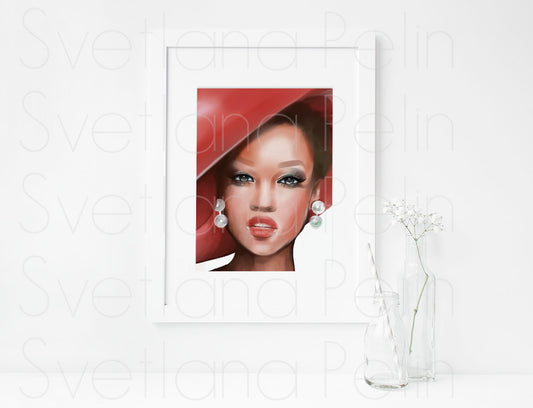 Tyra Banks, TB, ART PRINT Signed by Artist