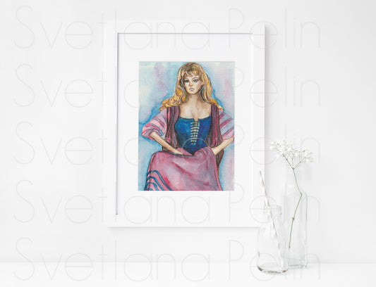 Michele Mercier, Angelique Marquise des Anges, ART PRINT Signed by Artist