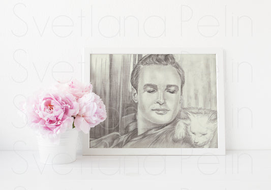 Marlon Brando, ART PRINT Signed by Artist