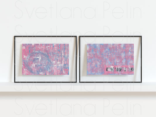 2 pieces, Emotion Series: Composure & Empathy, Abstract Art, Wall Home Decor, INSTANT DOWNLOAD