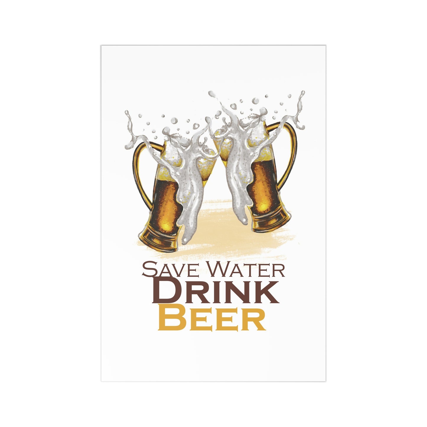 Drink Beer Save Water, Card for Him, Postcards (7 pcs)