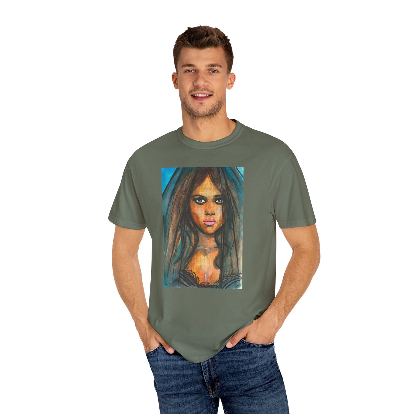 Jenna Ortega, Unisex Garment-Dyed T-shirt