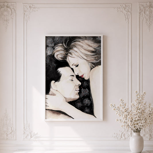 Mickey Rourke & Kim Basinger in 9½ Weeks | Framed Fine Art Print