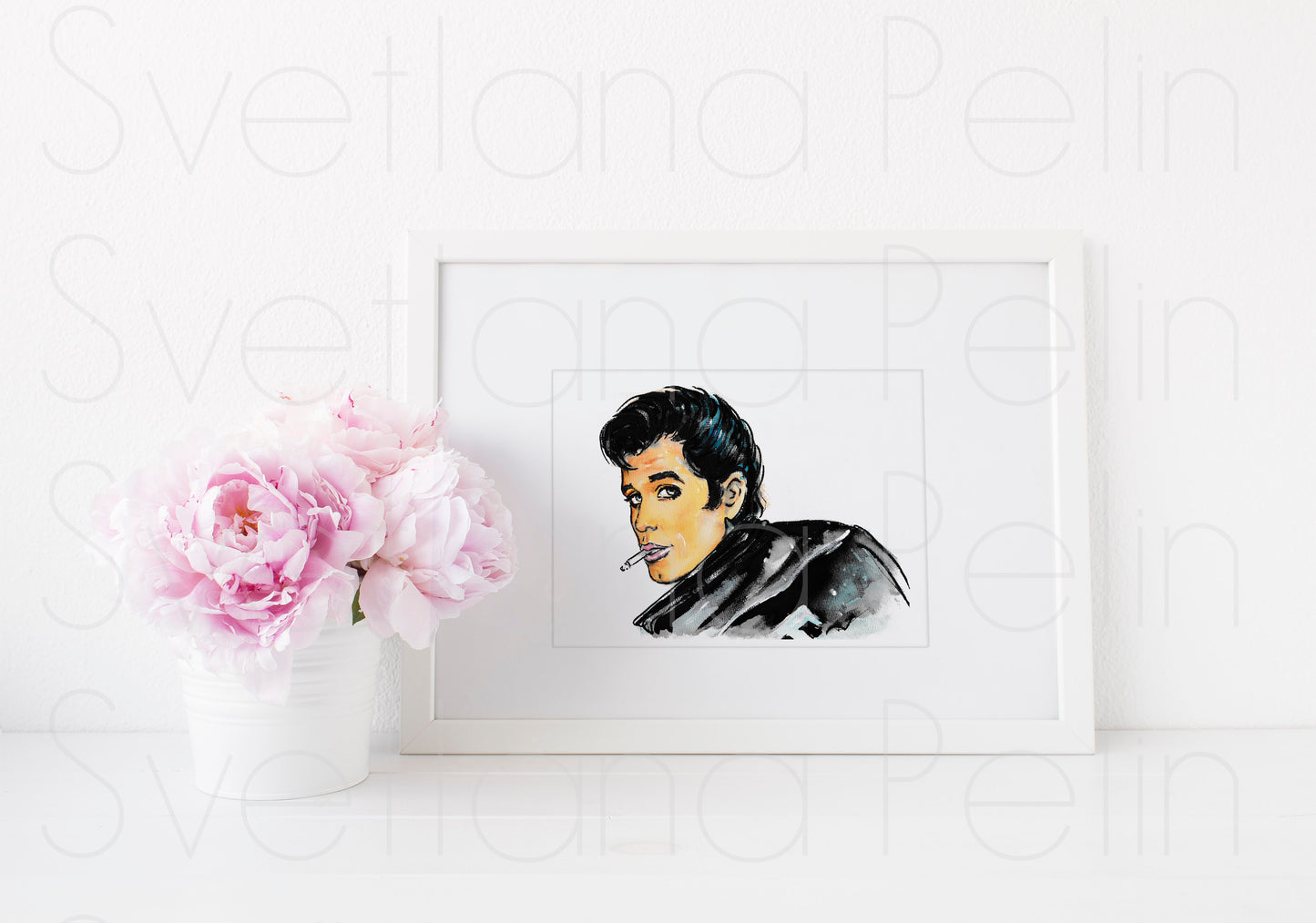 John Travolta, ART PRINT Signed by Artist