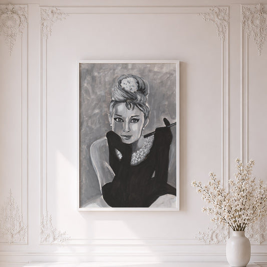 Audrey Hepburn in Breakfast at Tiffany's. Museum Framed Print