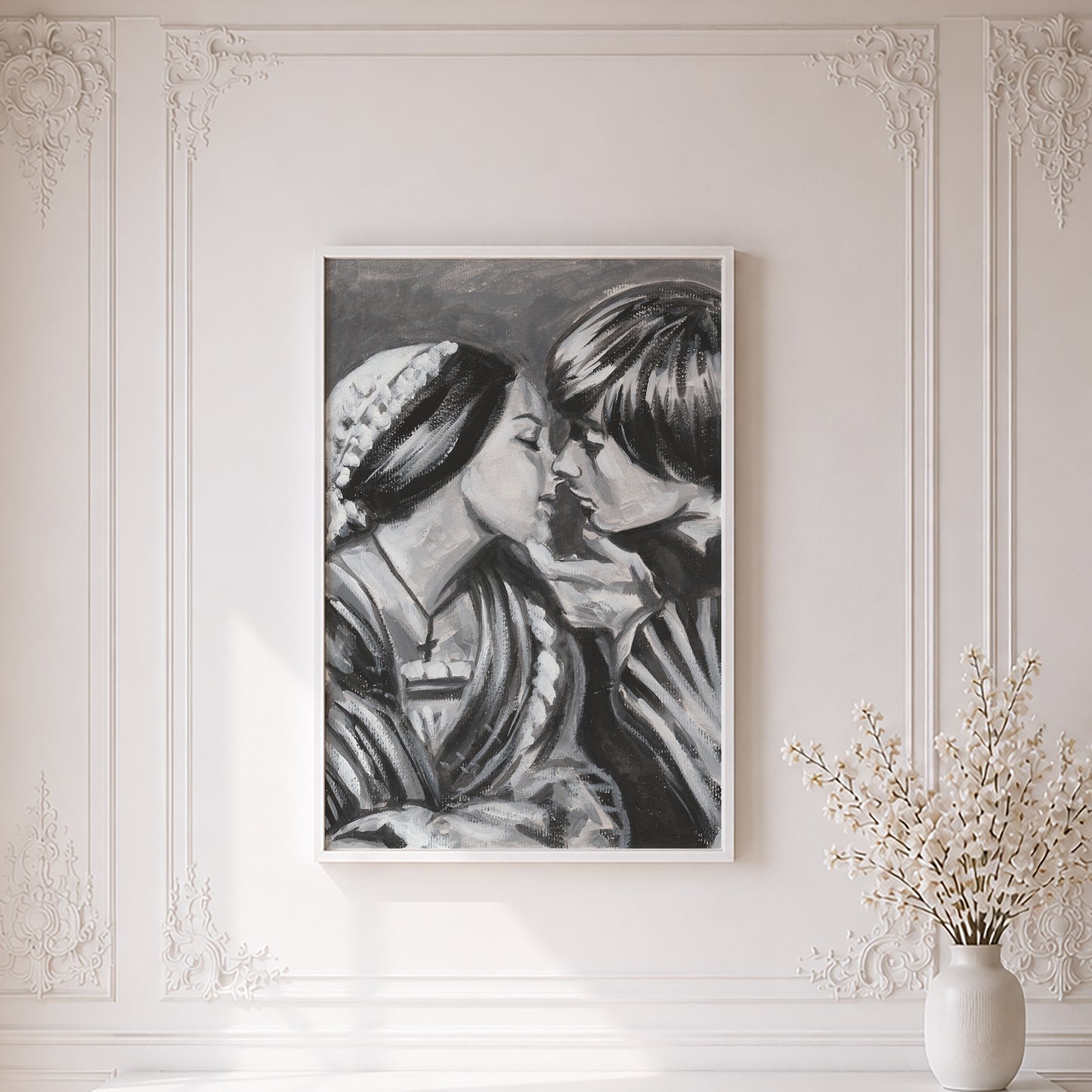 Olivia Hussey and Leonard Whiting as Romeo Montague and Juliet Capulet | Framed Fine Art Print