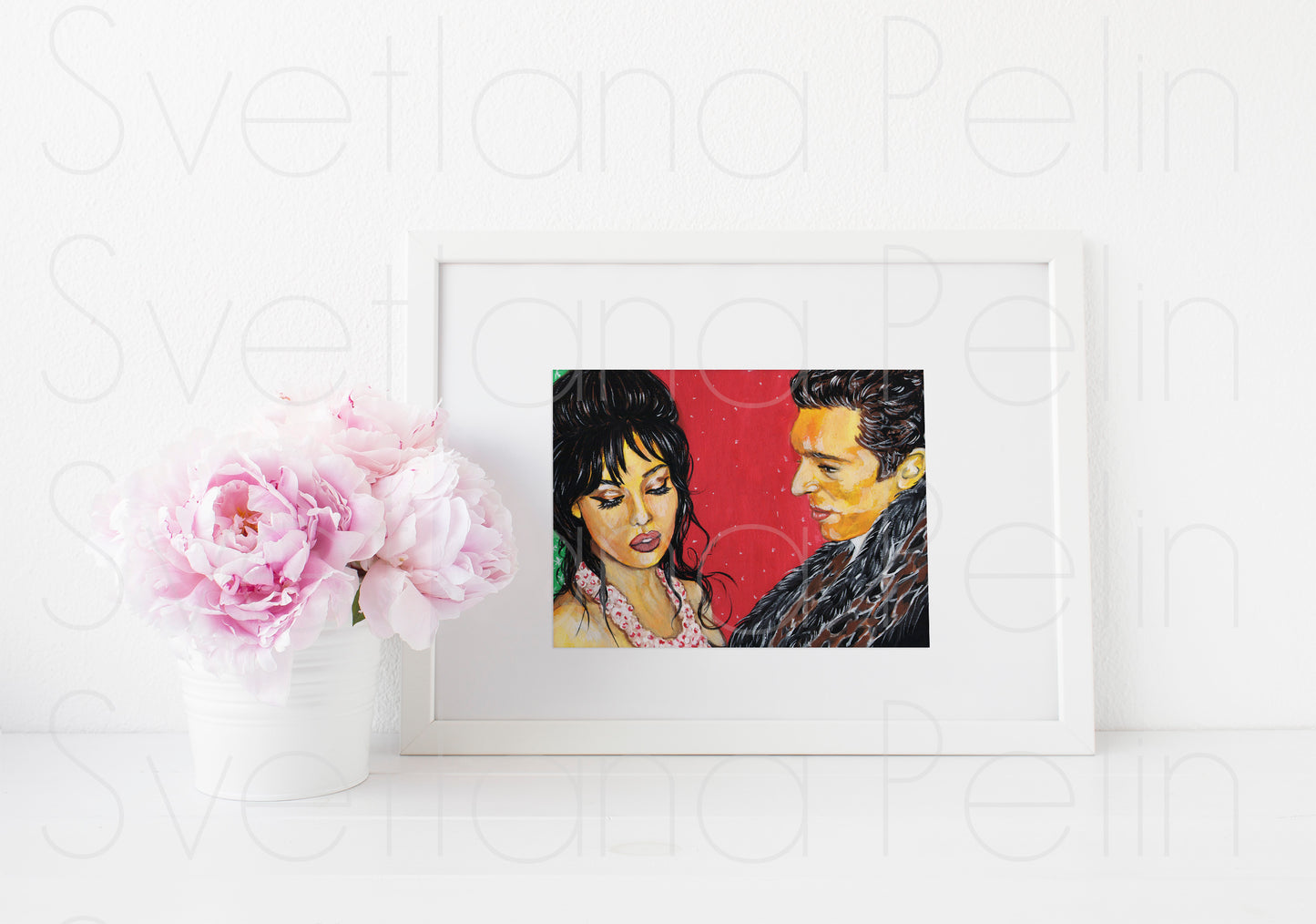 Monica Bellucci, Vincent Cassel, ART PRINT Signed by Artist