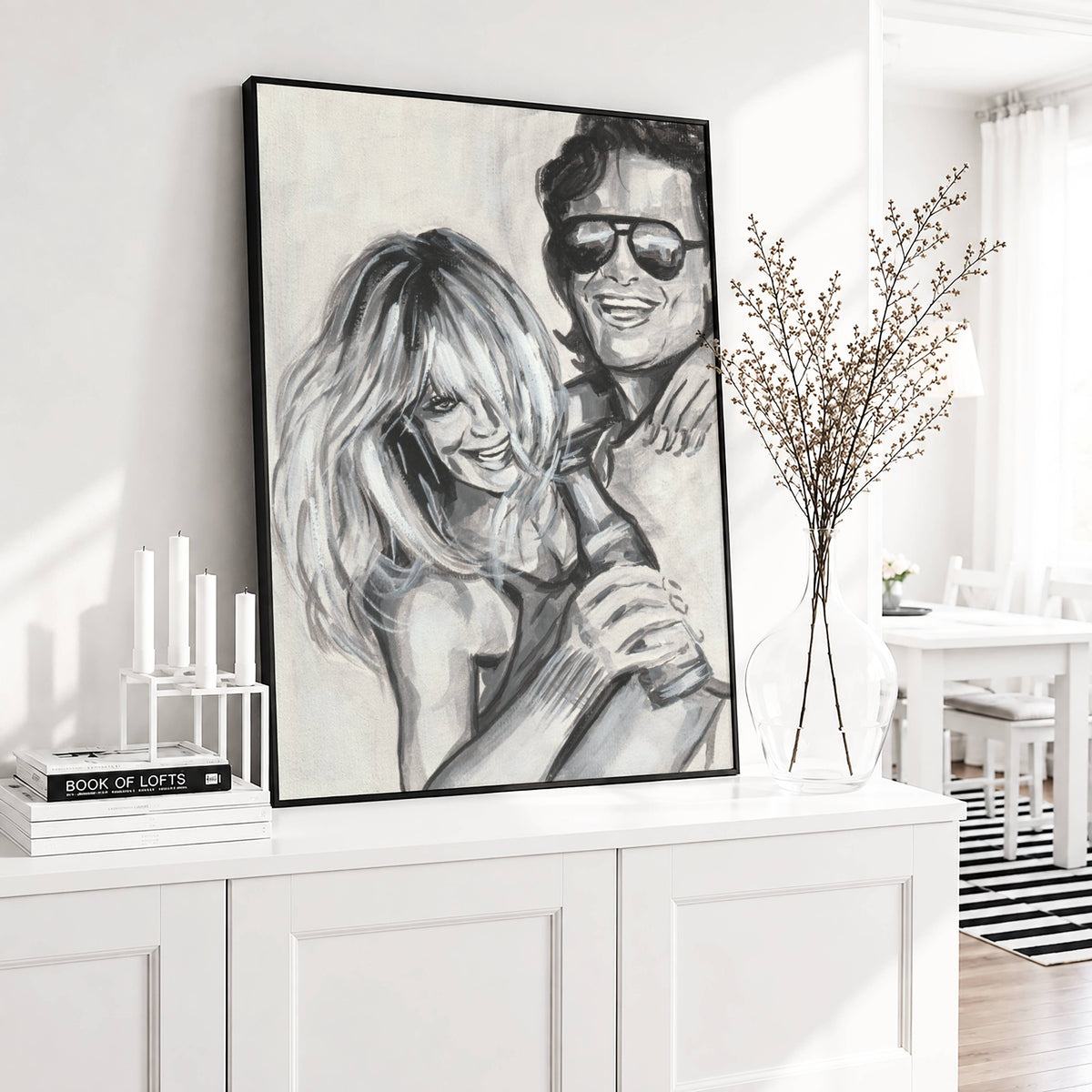 Goldie Hawn and Kurt Russell | Framed Fine Art Print