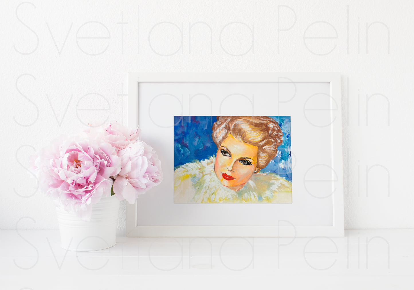 Rita Hayworth, ART PRINT Signed by Artist