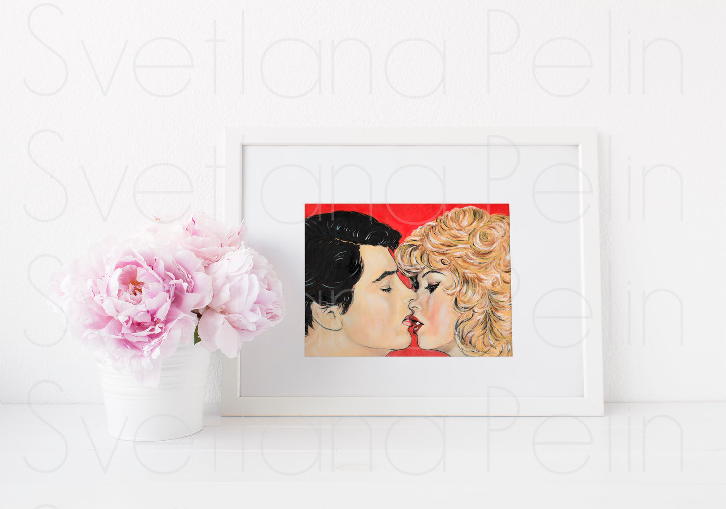 Alain Delon, Brigitte Bardot, Famous Couples, ART PRINT Signed by Artist