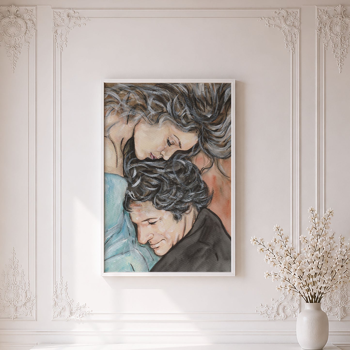 Cindy Crawford and Richard Gere | Framed Fine Art Print