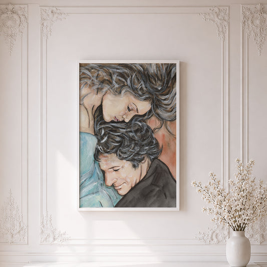 Cindy Crawford and Richard Gere | Framed Fine Art Print