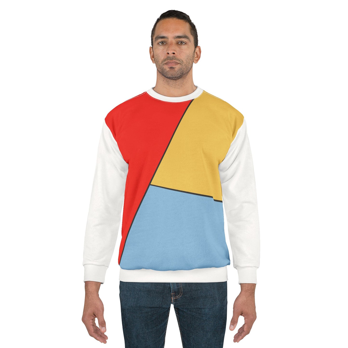 Red, Yellow, Blue, Unisex Sweatshirt (AOP)