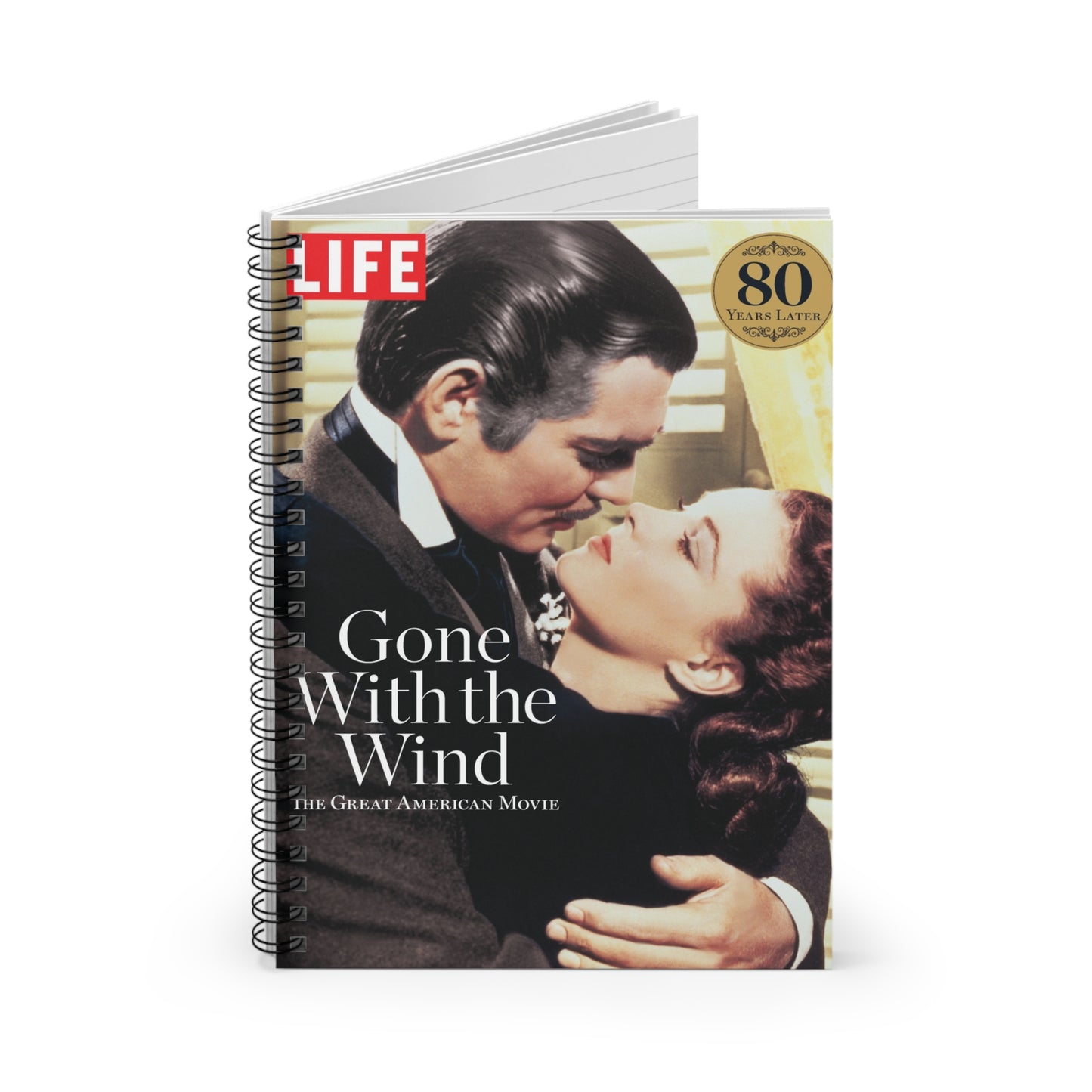 Gone with the Wind, Clark Gable, Rhett Butler, Vivien Leigh, Scarlett O'Hara, Spiral Notebook - Ruled Line