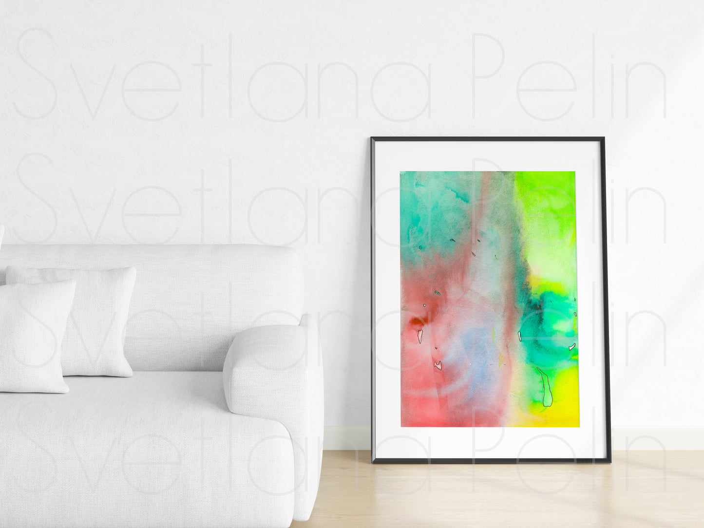 Modern Watercolor Painting, Abstract Art, Wall Home Decor, INSTANT DOWNLOAD