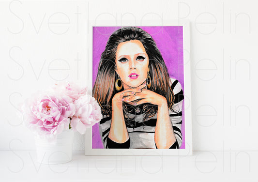 Drew Barrymore, ART PRINT Signed by Artist
