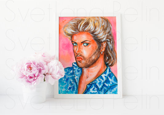 George, GM, ART PRINT Signed by Artist