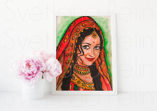 Hema Malini, ART PRINT Signed by Artist