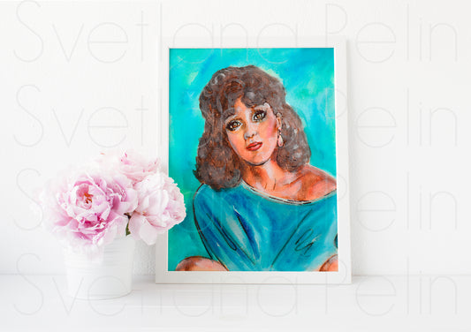 Jennifer Beals, ART PRINT Signed by Artist
