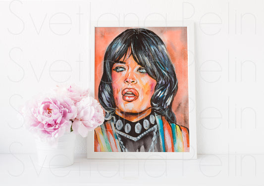 Mick, MJ, ART PRINT Signed by Artist