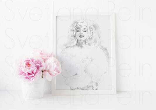 Marilyn Monroe, Some Like It Hot, ART PRINT Signed by Artist