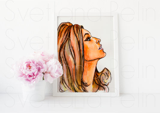 Sharon Tate, ART PRINT Signed by Artist