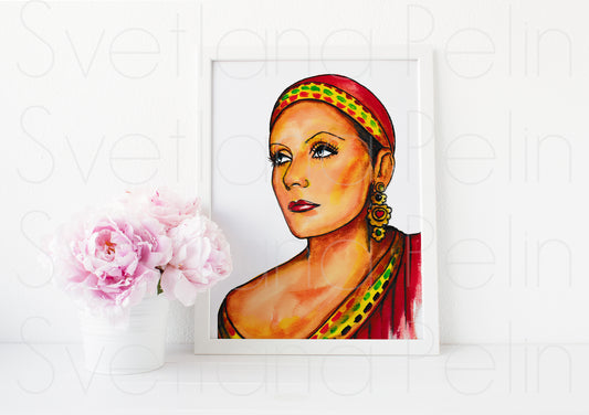 Greta Garbo, ART PRINT Signed by Artist